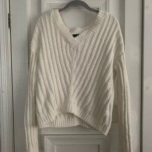 Belldini Cream V-Neck Sweater